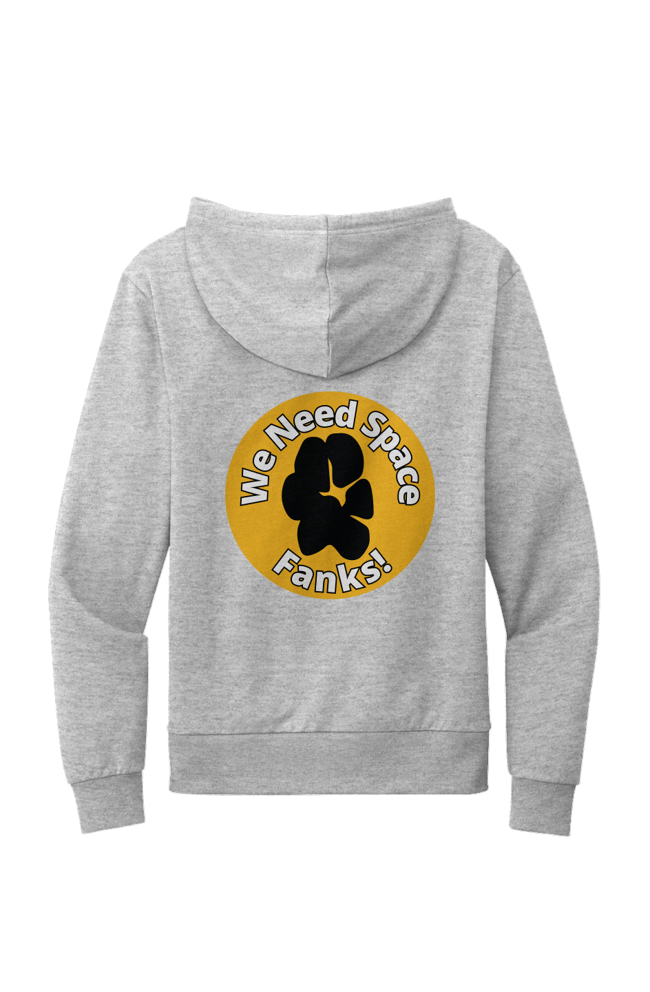 Scoobylife We Need Space Training Paw Organic Cotton French Hoodie Gray