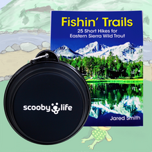 Scoobylife XL Black Collapsible Dog Bowl & Fishin' Trails: 25 Short Hikes for Eastern Sierra Wild Trout Book Gift Set