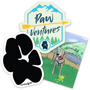 Scooby & Froggy Mountains, Scooby Paw & PawVentures Badge 3 Pack Sticker Set!